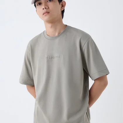 Studiofit Sage Embossed Relaxed-Fit Cotton-Blend T-Shirt