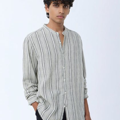 ETA Sage Striped Relaxed-Fit Cotton Shirt